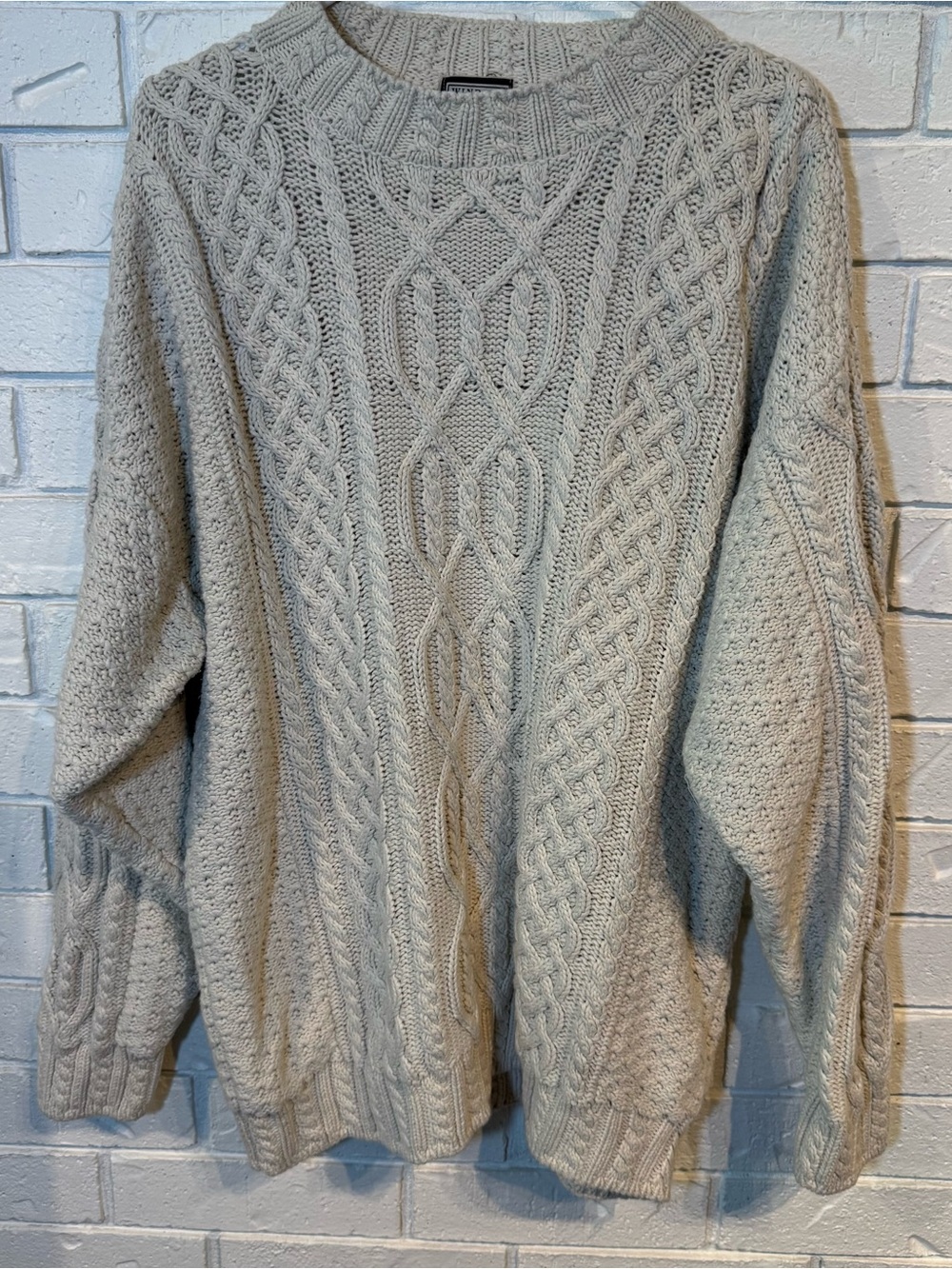 Vintage 90s Windsor Shirt Co 100% Cotton Cableknit Sweater Mens XL